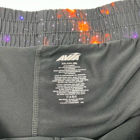 Avia Running Shorts Womens XXL Colorful Galaxy Pockets Athletic‎ Athleisure - Picture 5 of 6
